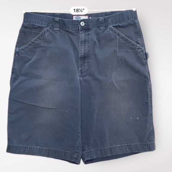 Old Navy Vintage Carpenter Shorts Mens W38‎ Slate Gray Y2K Streetwear - Picture 7 of 12